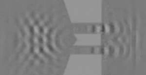 Double slit experiment with Phonons